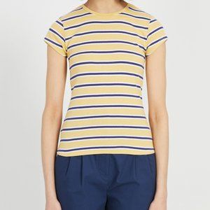 NWT FRANK AND OAK STRIPED FITTED TEE
